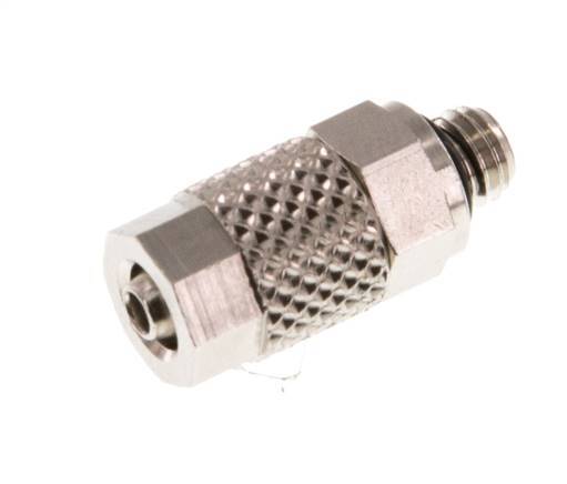 4.3x3 & M5 Nickel plated Brass Straight Push-on Fitting with Male Threads NBR [5 Pieces]
