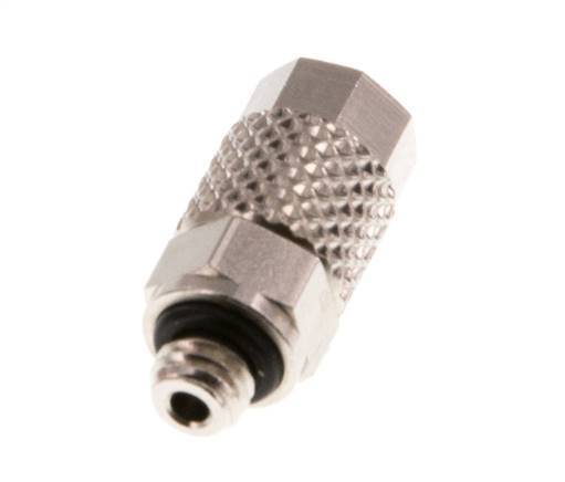 4.3x3 & M5 Nickel plated Brass Straight Push-on Fitting with Male Threads NBR [5 Pieces]