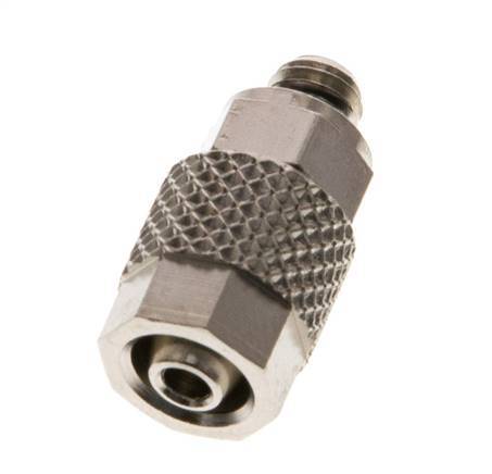 6x4 & M5 Nickel plated Brass Straight Push-on Fitting with Male Threads NBR [10 Pieces]