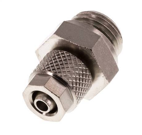 6x4 & G1/4'' Nickel plated Brass Straight Push-on Fitting with Male Threads FKM [5 Pieces]