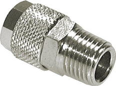 8x6 & R1/8'' Nickel plated Brass Straight Push-on Fitting with Male Threads [5 Pieces]