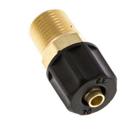 6x4 & 1/8''NPT Brass Straight Push-on Fitting with Male Threads [2 Pieces]