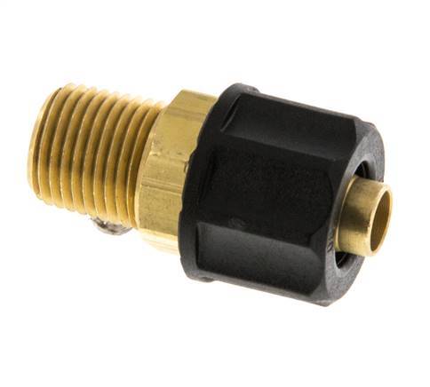 8x6 & 1/8''NPT Brass Straight Push-on Fitting with Male Threads [2 Pieces]
