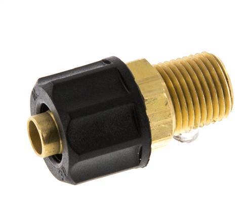 8x6 & 1/8''NPT Brass Straight Push-on Fitting with Male Threads [2 Pieces]