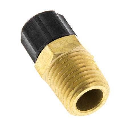 6x4 & 1/4''NPT Brass Straight Push-on Fitting with Male Threads [2 Pieces]
