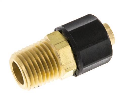 10x8 & 1/4''NPT Brass Straight Push-on Fitting with Male Threads