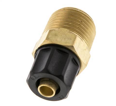8x6 & 3/8''NPT Brass Straight Push-on Fitting with Male Threads
