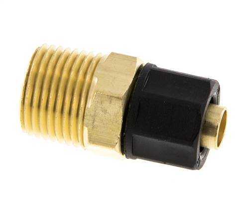 10x8 & 3/8''NPT Brass Straight Push-on Fitting with Male Threads