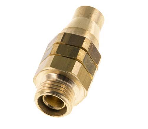 8x5 & G1/4'' Nickel plated Brass Straight Push-on Fitting with Male Threads Rotatable