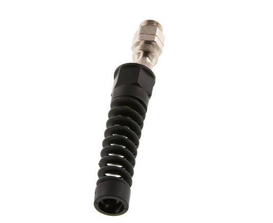 15x9.5 & G3/8'' Nickel plated Brass Straight Push-on Fitting with Male Threads Rotatable Bend Protection