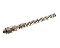6x4 & G1/8'' Nickel plated Brass Straight Push-on Fitting with Male Threads Rotatable Bend Protection [2 Pieces]