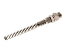 6x4 & G1/4'' Nickel plated Brass Straight Push-on Fitting with Male Threads Rotatable Bend Protection [2 Pieces]