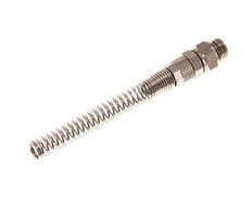 8x5 & G1/4'' Nickel plated Brass Straight Push-on Fitting with Male Threads Rotatable Bend Protection [2 Pieces]