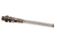 8x6 & G1/4'' Nickel plated Brass Straight Push-on Fitting with Male Threads Rotatable Bend Protection [2 Pieces]