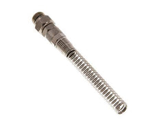 8x6 & G1/4'' Nickel plated Brass Straight Push-on Fitting with Male Threads Rotatable Bend Protection [2 Pieces]