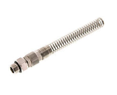 10x6.5 & G1/4'' Nickel plated Brass Straight Push-on Fitting with Male Threads Rotatable Bend Protection [2 Pieces]