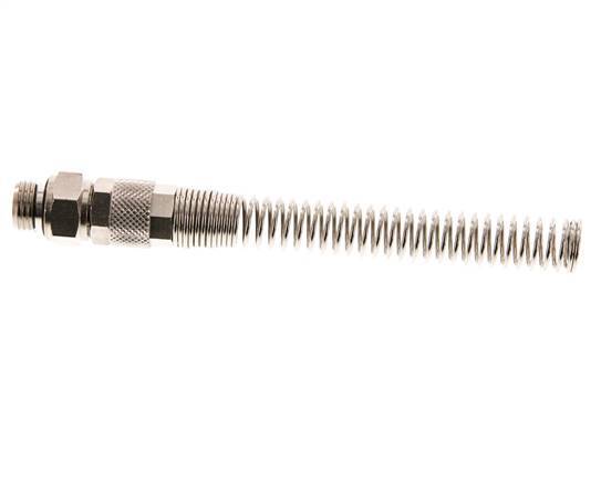 10x8 & G1/4'' Nickel plated Brass Straight Push-on Fitting with Male Threads Rotatable Bend Protection