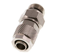 10x8 & G1/4'' Nickel plated Brass Straight Push-on Fitting with Male Threads Rotatable [2 Pieces]
