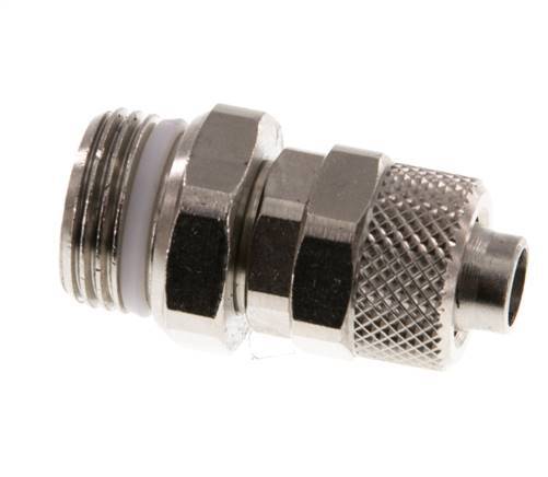 10x8 & G3/8'' Nickel plated Brass Straight Push-on Fitting with Male Threads PTFE Rotatable