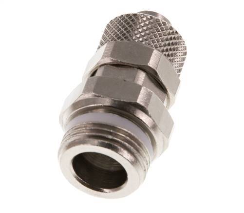 10x8 & G3/8'' Nickel plated Brass Straight Push-on Fitting with Male Threads PTFE Rotatable