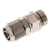 12x8 & G3/8'' Nickel plated Brass Straight Push-on Fitting with Male Threads Rotatable