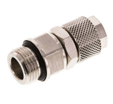 12x10 & G3/8'' Nickel plated Brass Straight Push-on Fitting with Male Threads Rotatable