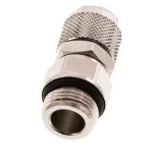 12x10 & G3/8'' Nickel plated Brass Straight Push-on Fitting with Male Threads Rotatable