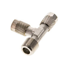 5x3 & R1/8'' Nickel Plated Brass Right Angle Tee Push-on Fitting with Male Threads [2 Pieces]