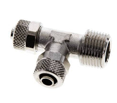 8x6 & R3/8'' Nickel Plated Brass Right Angle Tee Push-on Fitting with Male Threads