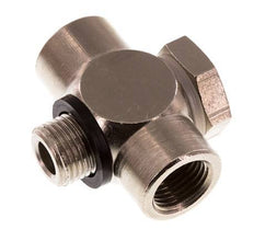 G1/8'' Nickel plated Brass Tee Banjo Fitting with Male and Female Threads with O-ring [10 Pieces]
