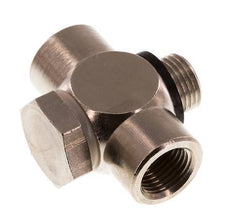G1/8'' Nickel plated Brass Tee Banjo Fitting with Male and Female Threads with O-ring [10 Pieces]