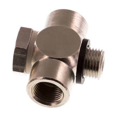 G1/8'' Nickel plated Brass Tee Banjo Fitting with Male and Female Threads with O-ring [10 Pieces]