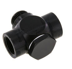 G1/2'' Aluminum Tee Banjo Fitting with Male and Female Threads with O-ring [5 Pieces]