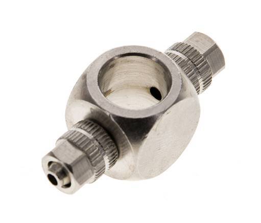 4.3x3 & G1/8'' Nickel plated Brass Banjo Tee Push-on Fitting