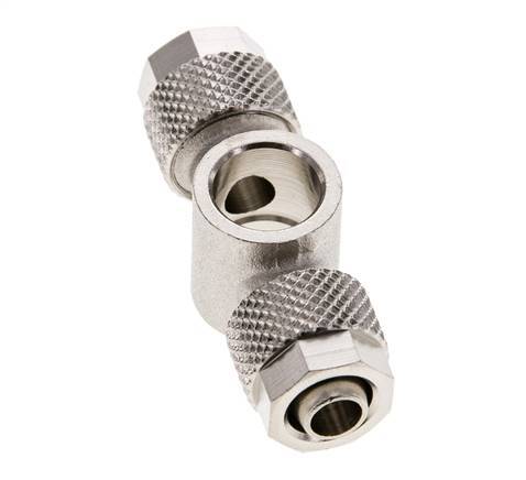 8x6 & G1/8'' Nickel plated Brass Banjo Tee Push-on Fitting [2 Pieces]