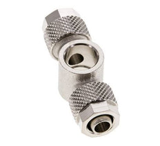 8x6 & G1/8'' Nickel plated Brass Banjo Tee Push-on Fitting [2 Pieces]