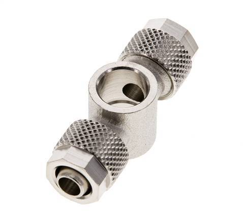 8x6 & G1/8'' Nickel plated Brass Banjo Tee Push-on Fitting [2 Pieces]