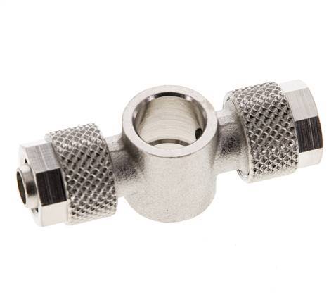 8x6 & G1/8'' Nickel plated Brass Banjo Tee Push-on Fitting [2 Pieces]