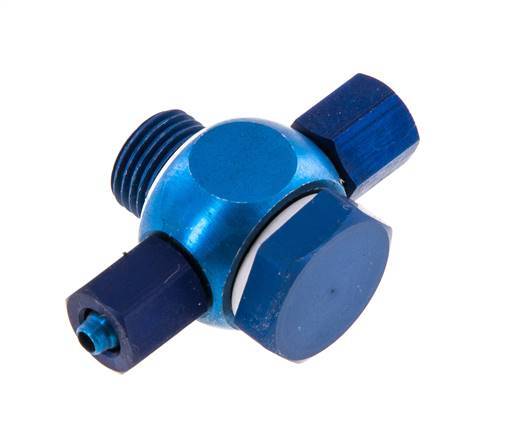 4.3x3 & G1/8'' Aluminum Banjo Tee Push-on Fitting with Male Threads with O-ring [10 Pieces]