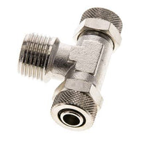 12x10 & R1/2'' Nickel plated Brass Tee Push-on Fitting with Male Threads