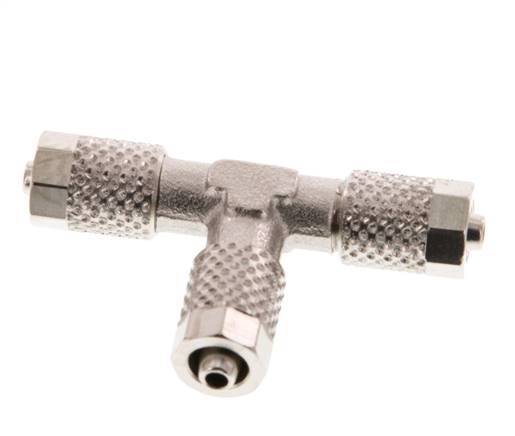 5x3 Nickel plated Brass Tee Push-on Fitting [2 Pieces]