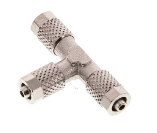 5x3 Nickel plated Brass Tee Push-on Fitting [2 Pieces]