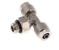 6x4 & G1/8'' Nickel plated Brass Tee Push-on Fitting with Male Threads Rotatable [2 Pieces]