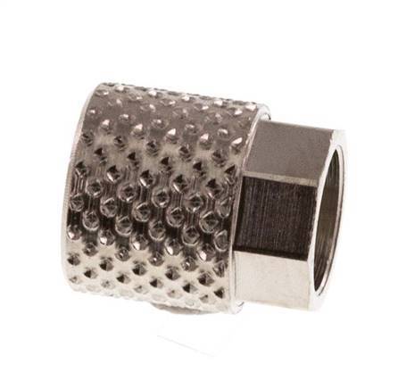 6x4mm (M8x0.75) Nickel-plated Brass Union Nut [20 Pieces]