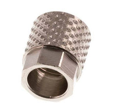6x4mm (M8x0.75) Nickel-plated Brass Union Nut [20 Pieces]