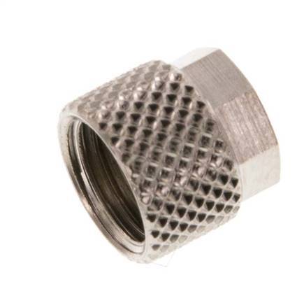 6x4mm (M10x1) Nickel-plated Brass Union Nut [20 Pieces]