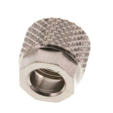 6x4mm (M10x1) Nickel-plated Brass Union Nut [20 Pieces]