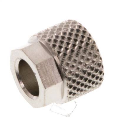 6x4mm (M10x1) Nickel-plated Brass Union Nut [20 Pieces]