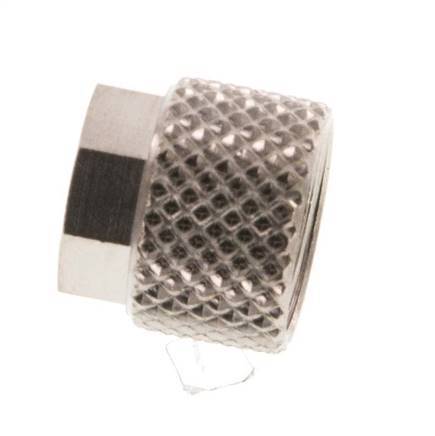 6x4mm (M10x1) Nickel-plated Brass Union Nut [20 Pieces]