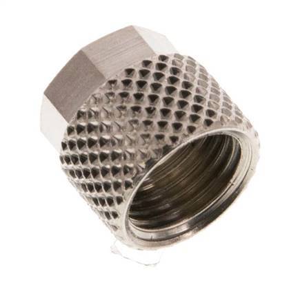 6x4mm (M10x1) Nickel-plated Brass Union Nut [20 Pieces]
